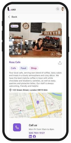 Loci connecting local businesses