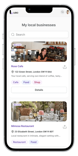 Loci app connecting businesses